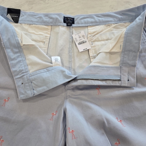 NWT. J. Crew Pink Flamingo Blue Shorts Men 38W - Picture 4 of 7